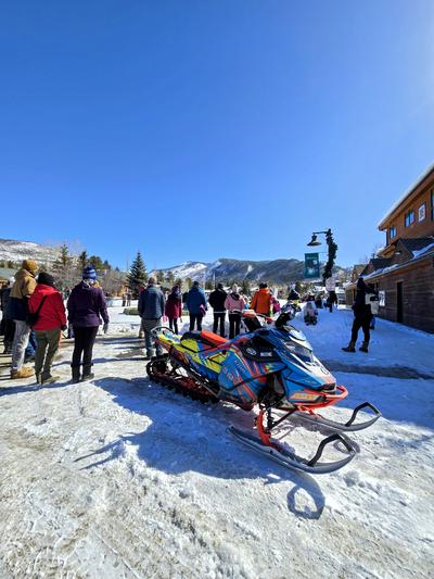 Downtown snowmobile
